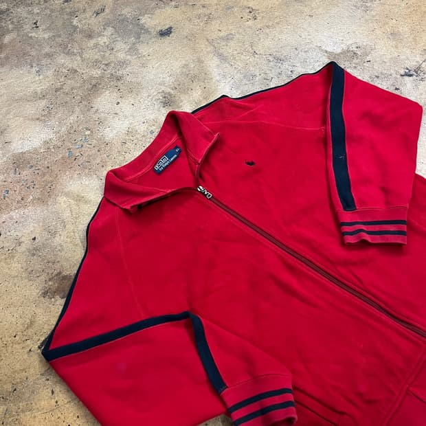 폴로 랄프로렌 코튼 면 집업 져지 트랙탑