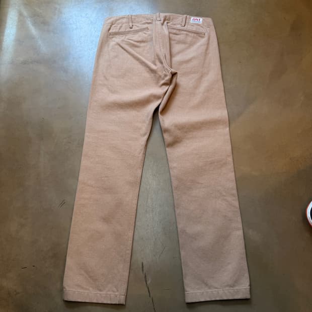 오니 데님 브리티쉬 드릴 셀비지 트라우저 33표기 실측 34 35