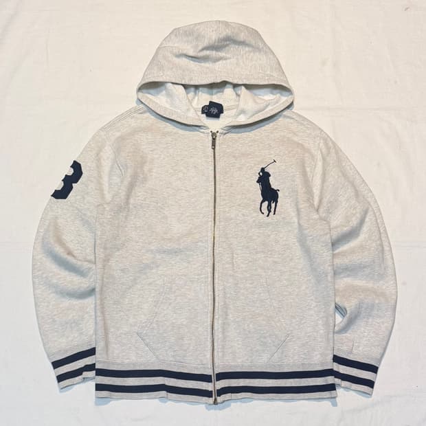 폴로 랄프로렌 빅포니 후드집업 멜란지 그레이