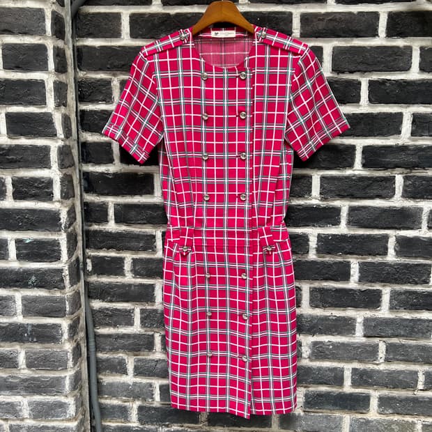 꾸레쥬 은장버튼 원피스