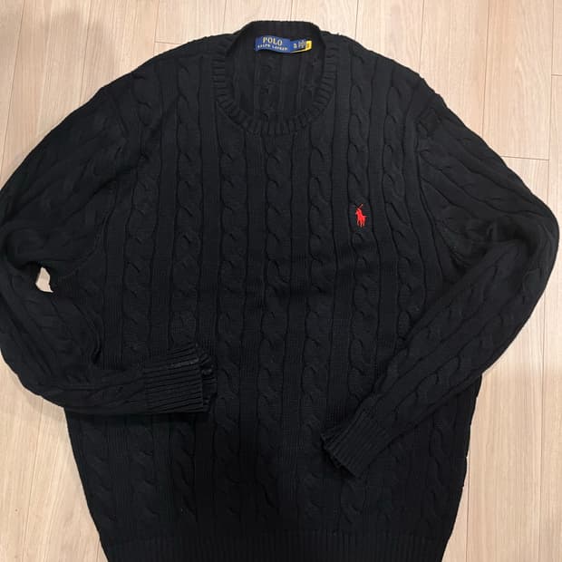 폴로 랄프로렌 케이블 니트 블랙