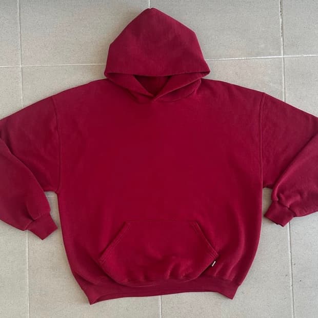00s 빈티지 러셀 후드 레드 XL