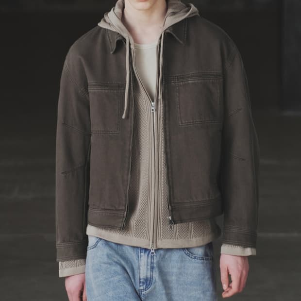 인사일런스 가먼트다잉 데님 자켓 BROWN