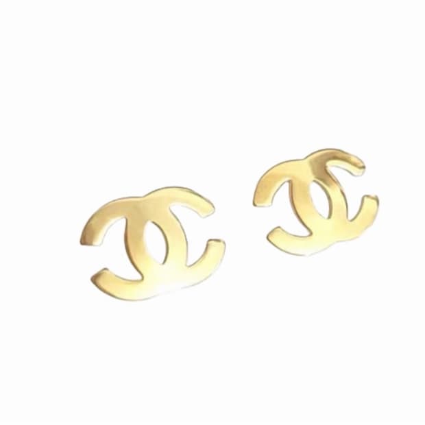 샤넬 심플 골드 이어링