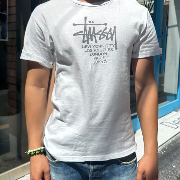 Stussy city logo print detail T-shirt