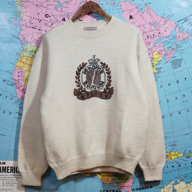 1990s 이태리 레노마 자수 니트