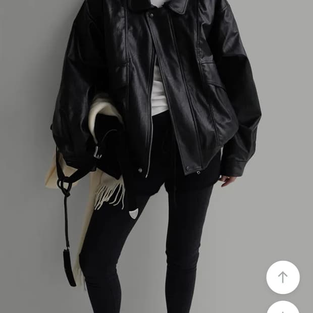 라룸 레더 덤블 자켓 