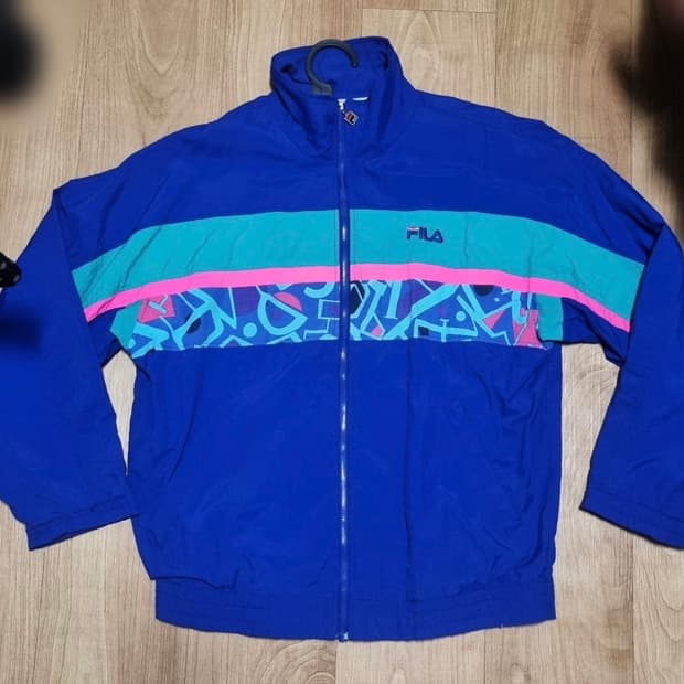FILA old school vintage blue jaket 바람막이