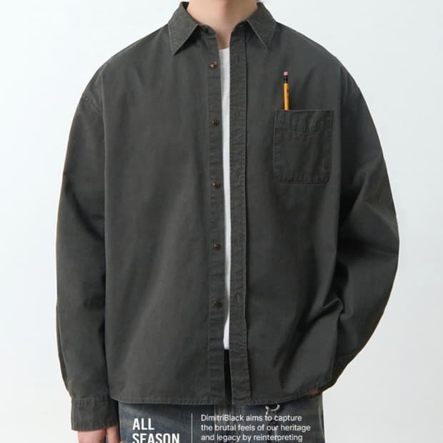 [새상품] 디미트리블랙 차콜 셔츠 M