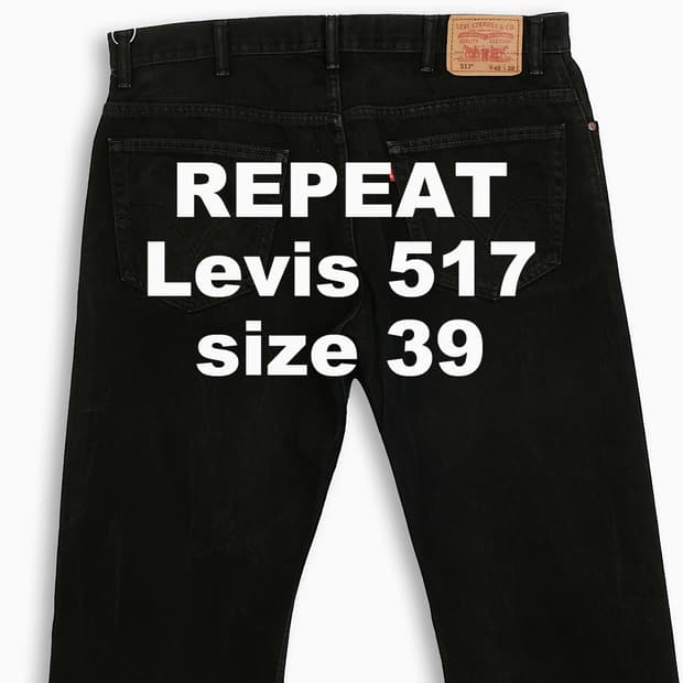 빈티지 리바이스 517 흑청 39 인치 LV5174014