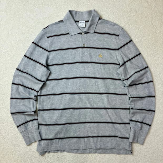 브룩스브라더스 아메리칸 캐쥬얼 스트라이프 카라 롱 슬리브 PN5760