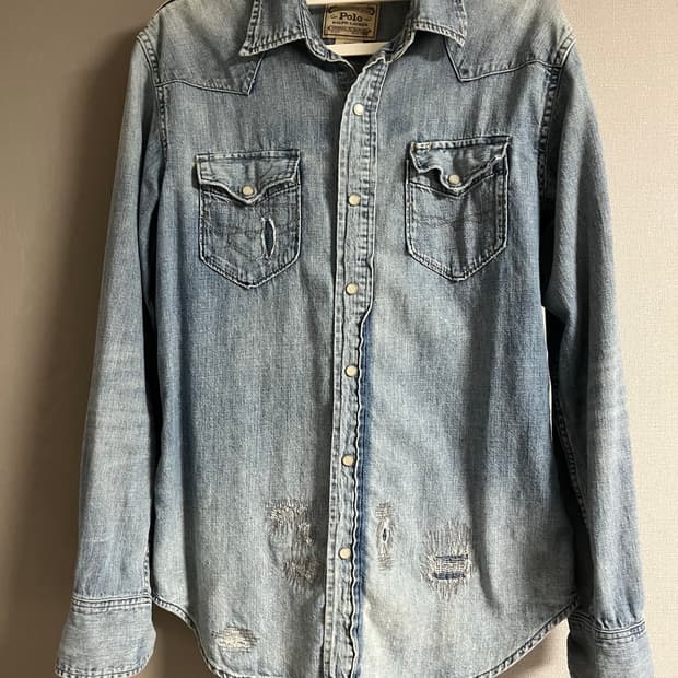 폴로 데님 셔츠 M