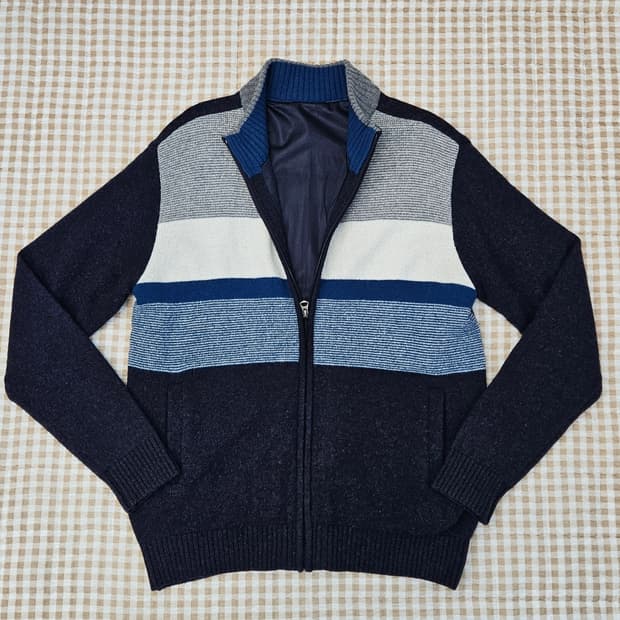 오스틴리드 방풍 니트 집업 가디건 남자100