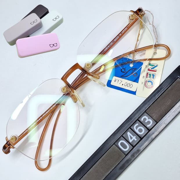 5g 초경량 NEO FLEX N-302-1 무테 안경테 55mm 브라운