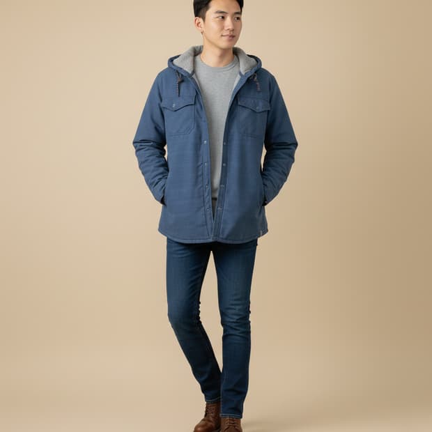 엘엘빈 3M 신슐레이션 안감 셔츠형 플리스 후드 자켓