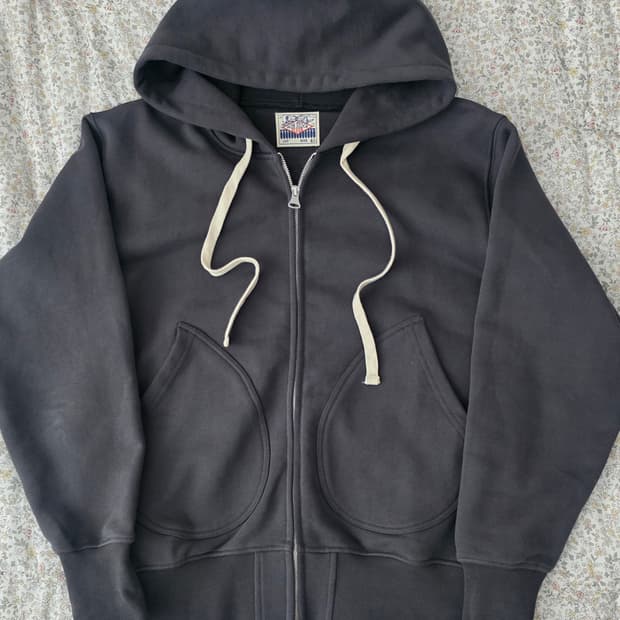 브론슨(BRONSON) 2Way Zip-Up 후드티 다크 그레이 (L)