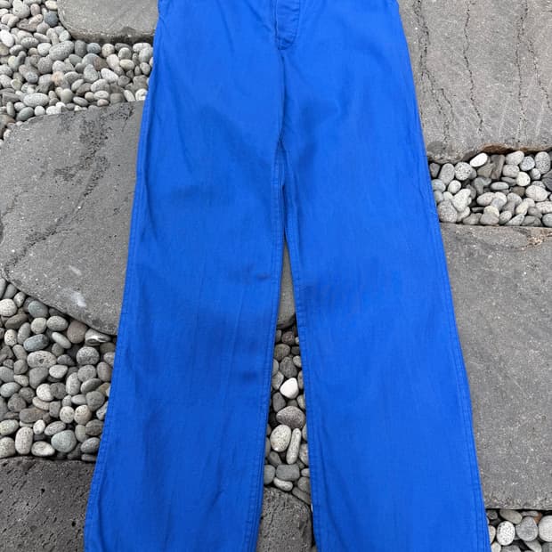 1980s WASHED BLUE FRENCH WORK 프렌치워크팬츠
