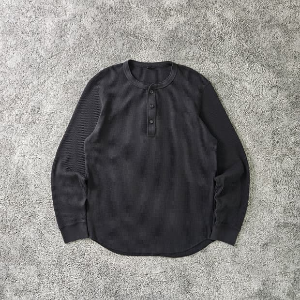 UNIQLO 와플 헨리넥 긴팔 티셔츠