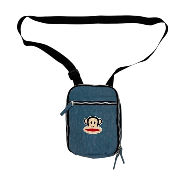 폴프랭크 Y2K 포켓 미니 크로스백 가방 소라 블루