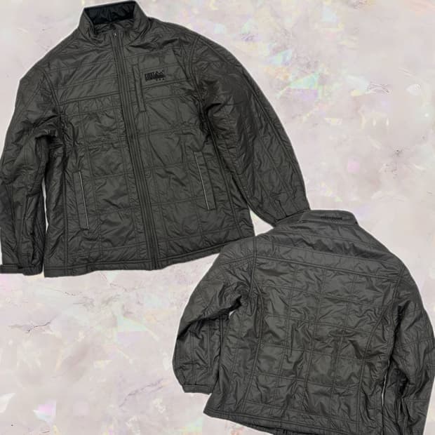 FIRST DOWN  누빔 경량패딩 애쉬 그레이 스트릿 글로시 일본