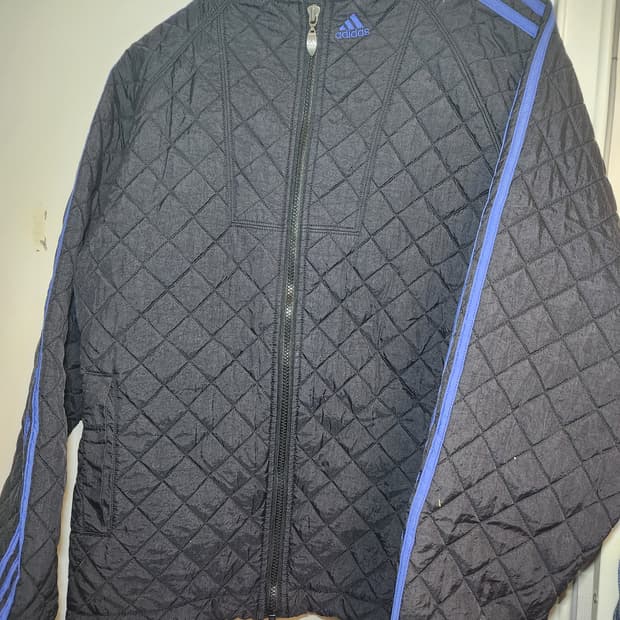 90s 아디다스 폴리 퀼팅 자켓 M