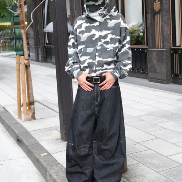 Belvet 카모 후드 M