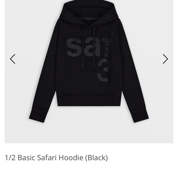  1/2 Basic Safari Hoodie (Black)