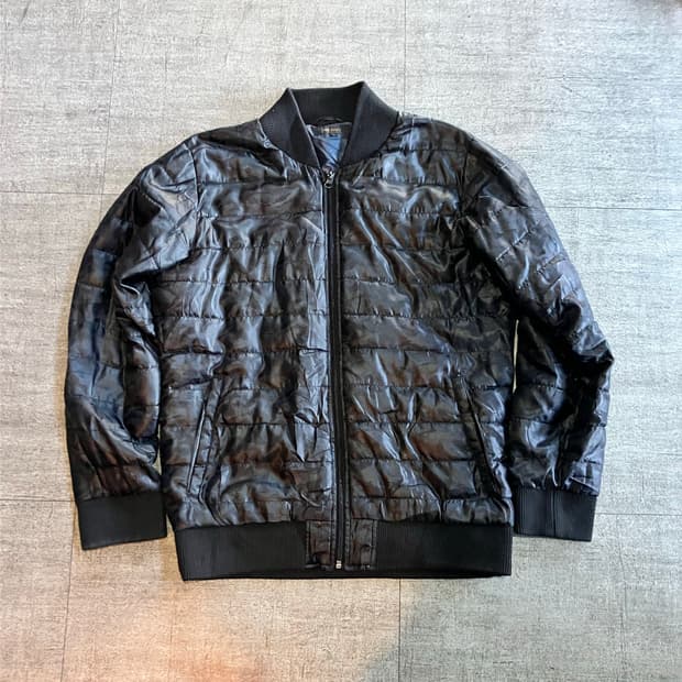 일본빈티지 Mfeditorial 올드스쿨스트릿 퀄티드 패딩자켓 유광