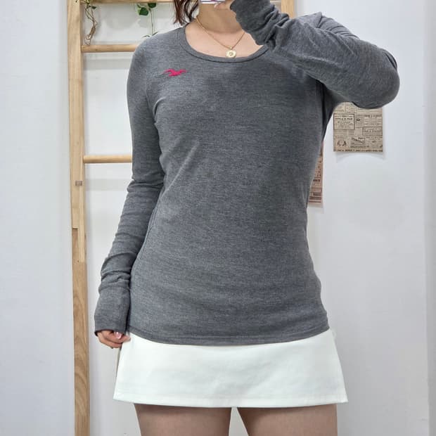 [프립]M/슬림, 딱붙핏 홀리스터 긴팔티