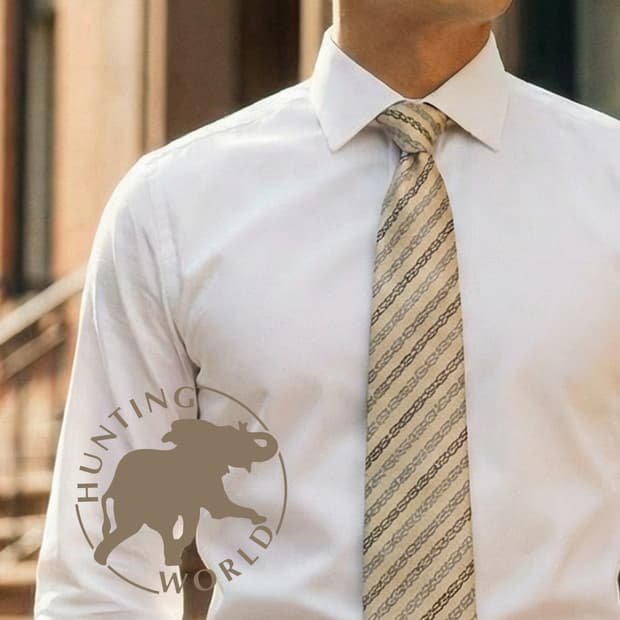 헌팅월드 실크 체인 스트라이프 넥타이 9.7cm A+등급 A19498
