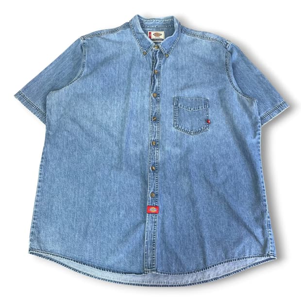  디키즈 데님 포켓 반팔 셔츠 3XL