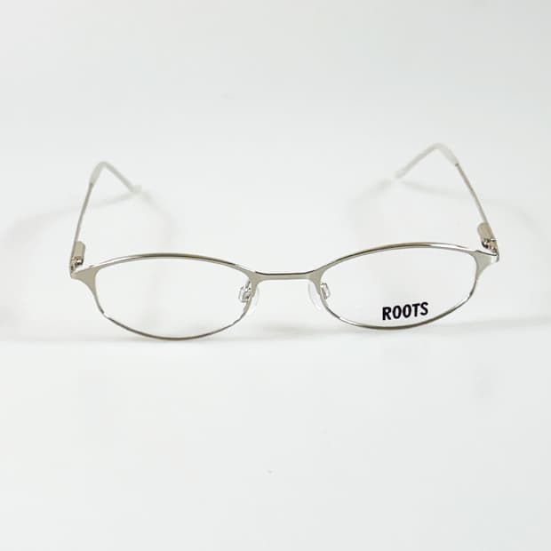 90s ROOTS 실버 메탈 슬림 오벌 프레임 빈티지 안경