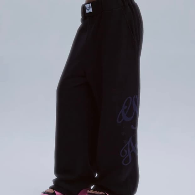 LETTERING LOGO SWEATPANTS_BK