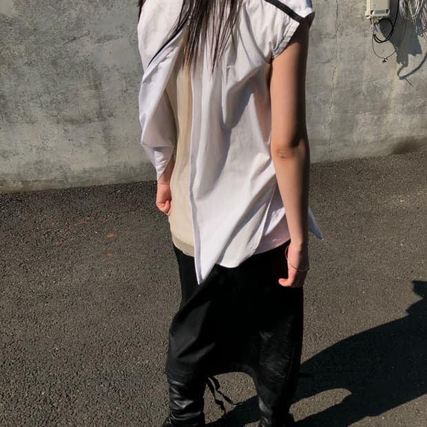마르지엘라 15SS 레이어드 슬리브리스 셔츠