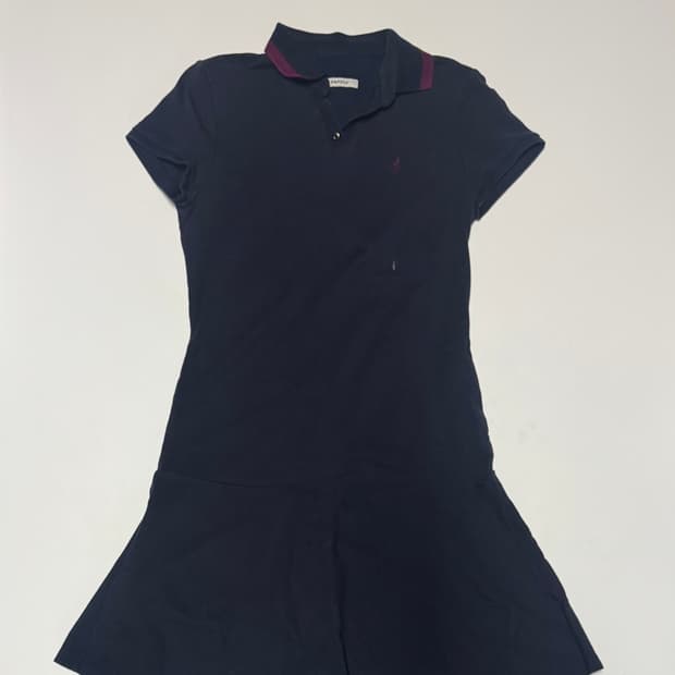 여성 빈폴 레이디스 pk 반팔 카라 원피스 44 네이비