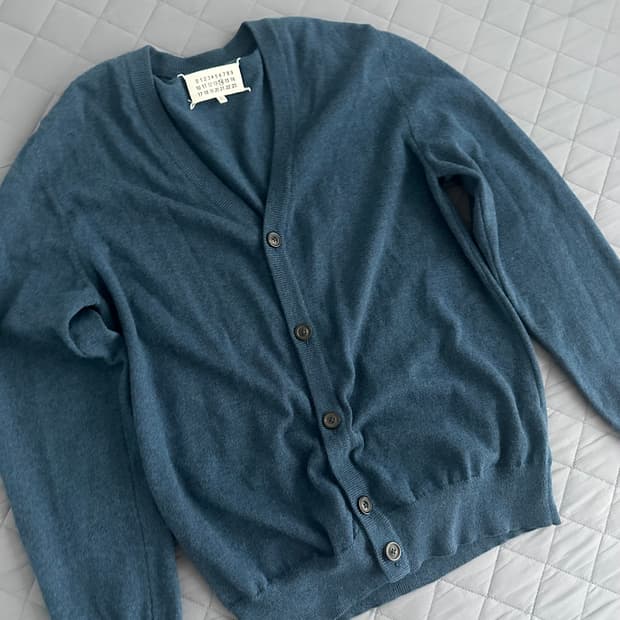 마르지엘라 셔틀랜드 울 엘보우 가디건 M