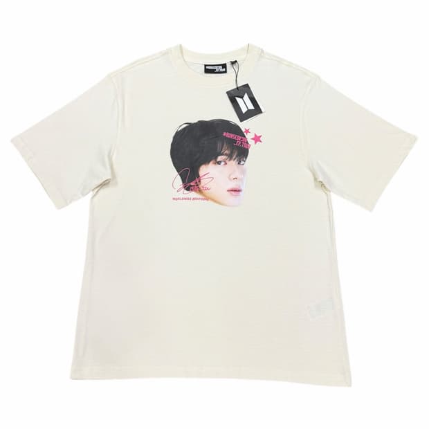BTS 방탄 진 런석진 얼굴 반팔티 S