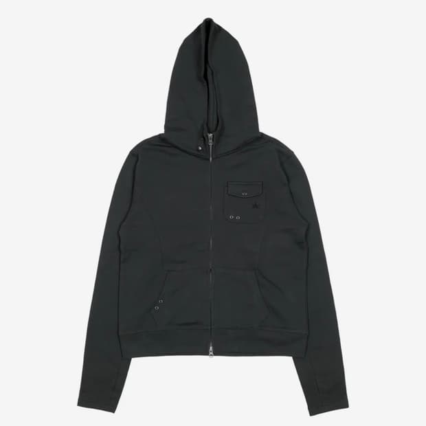 TCM easy pocket hooded zip-up (charcoal)