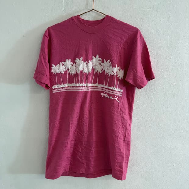 90s hanes 헤인즈 하와이안 반팔 m