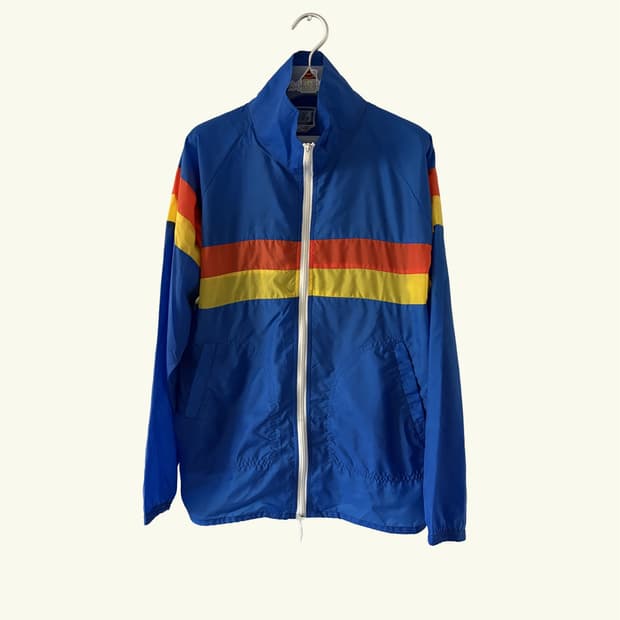 80s Colorblock Nylon Windbreaker