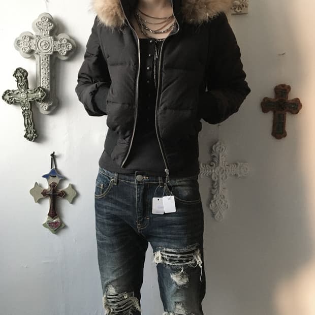 Fake fur hood transform jumper