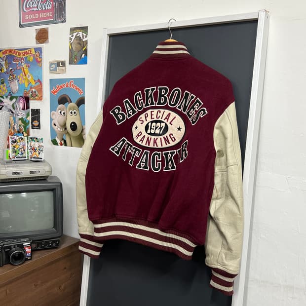 Japan Vintage 제팬 빈티지 소가죽 바시티 스타디움 자켓