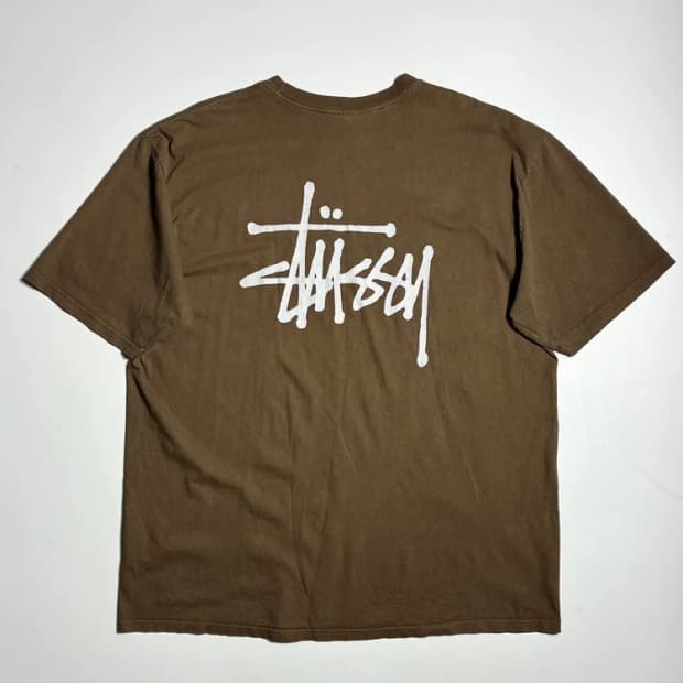 스투시 STUSSY 베이직 시그니처 로고 코튼 반팔 티셔츠 R2639