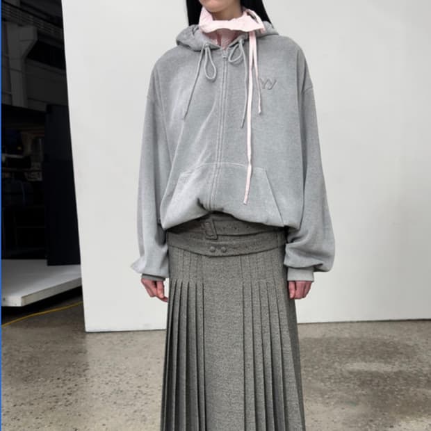 오픈 yy 벨트 스커트