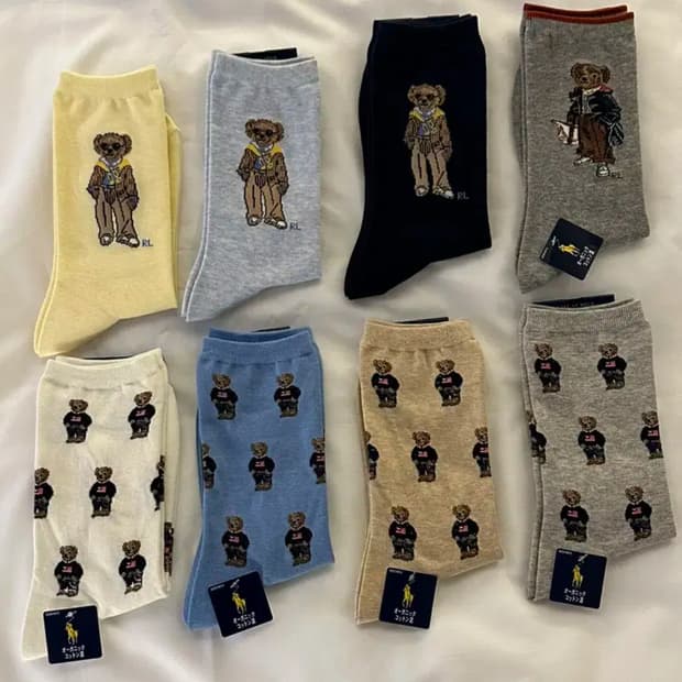 폴로 곰돌이 양말