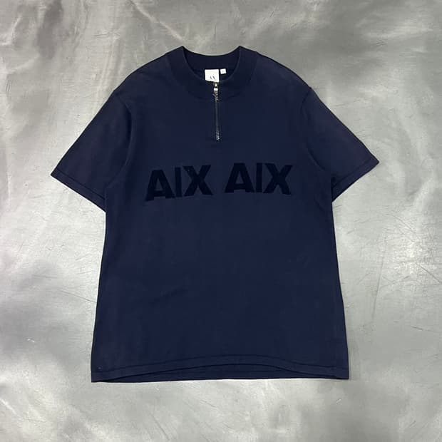  아르마니 익스체인지 반집업 하프 니트 y15834