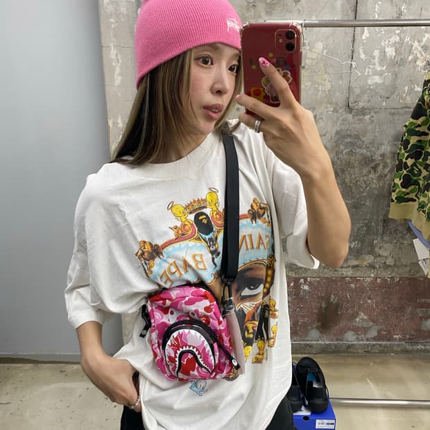 베이프 핑크 백