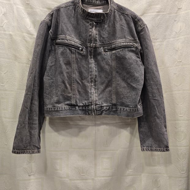 슈퍼서브 공용 워싱 크롭 데님 자켓 청자켓 M(95)