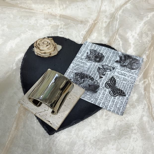 빈티지   메탈 오픈 팔찌