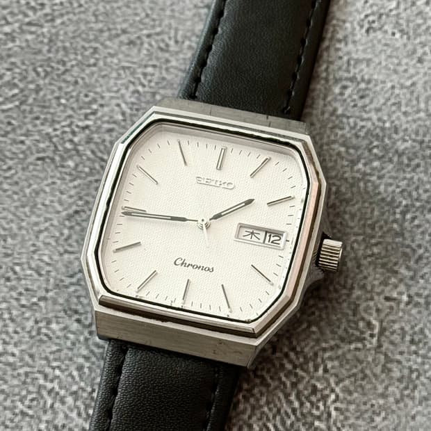 세이코 Seiko Chronos 팔각 스퀘어 데이데이트